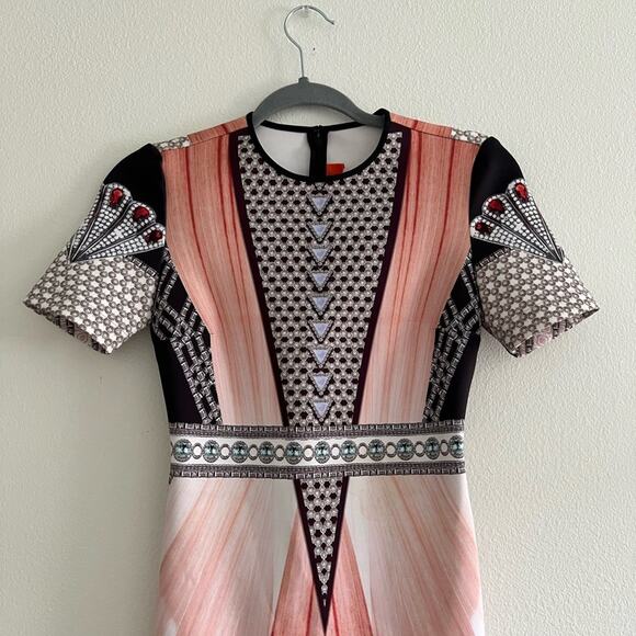 Clover Canyon Neoprene Printed Bodycon Mini Dress XS - Picture 3 of 8